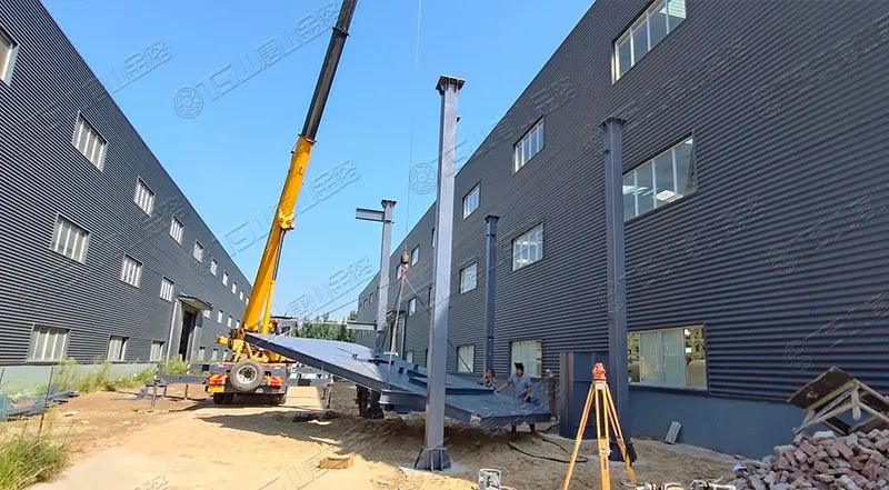 唐山金路廠區(qū)打造小型制砂樓，供客戶帶料試機(jī)